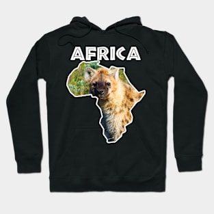 African Wildlife Continent Spotted Hyena Hoodie